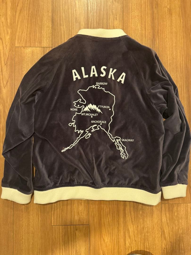 varde77 アラスカジャケット別珍スカジャンスーベニアベトジャン紺