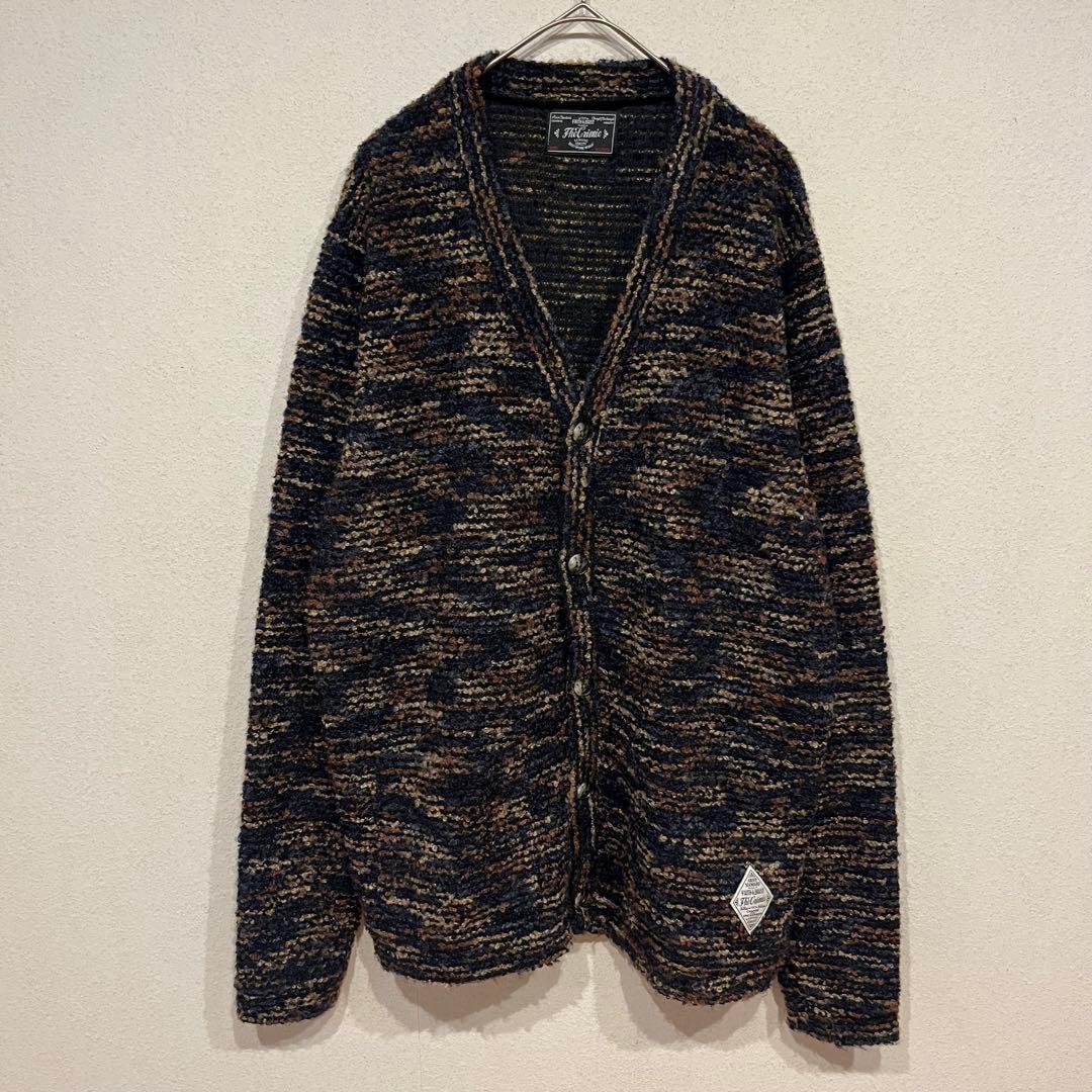 美品】THE CRIMIE ブークレ ウール マルチカラー カーディガン - メルカリ