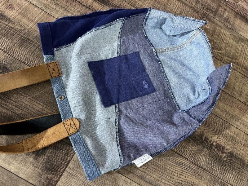 一点モノ H.R.REMAKE 解体 再構築 レザー デニム トート バッグ