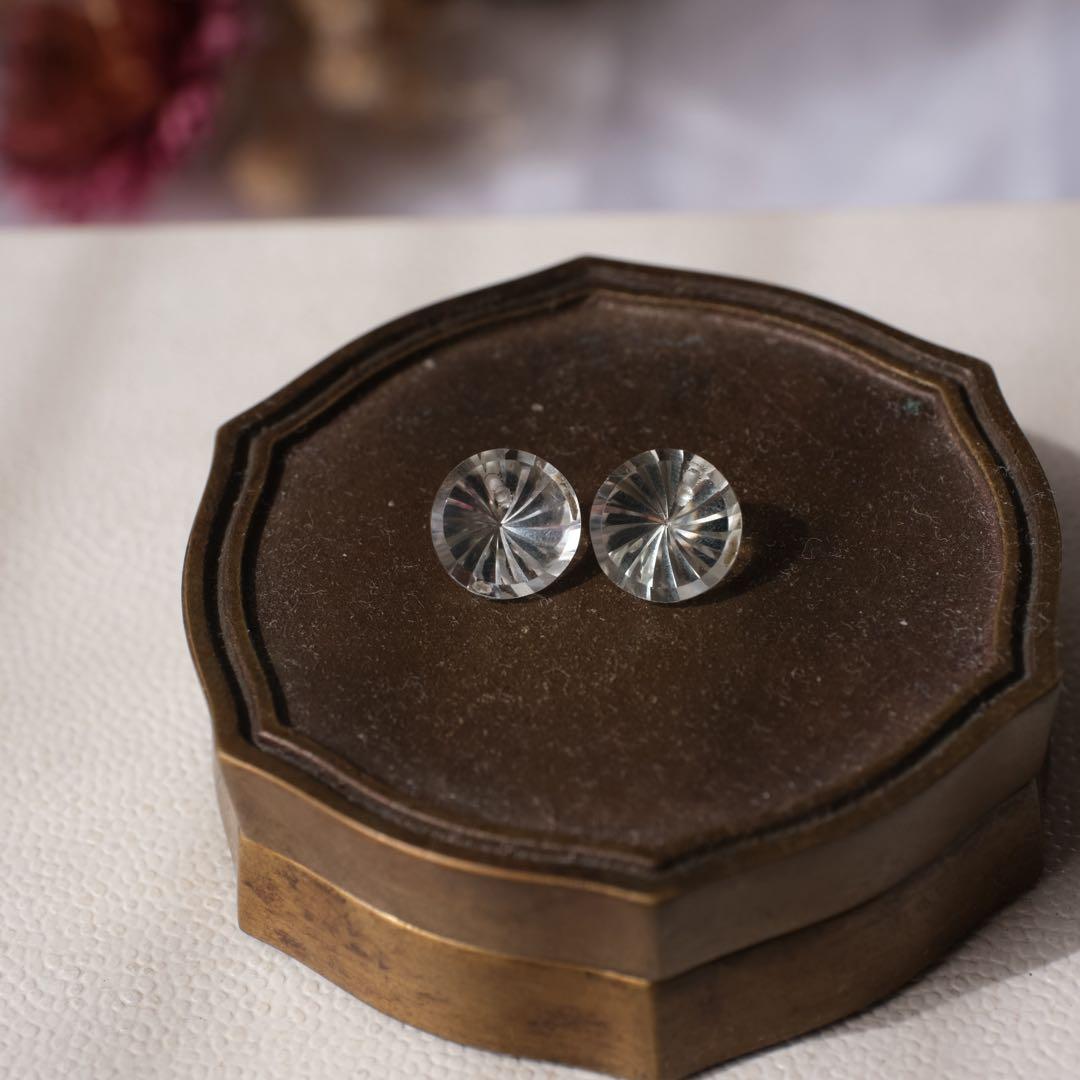 maumaumau様専用14kgfピンクアメジストコンケーブカットピアス - メルカリ