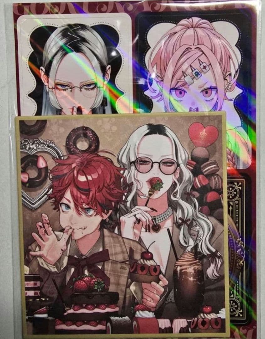 ジャンプスクエア3月号付録 極楽街 ミニ色紙風カードA5片面ホロカード