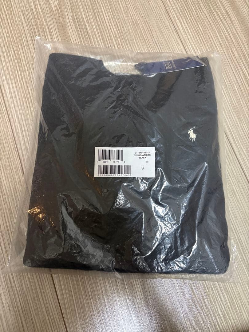 Ralph Lauren 黒 長袖ニット S POLO RALPH LAUREN]ダブルニット スウェットシャツ ブラック S(S