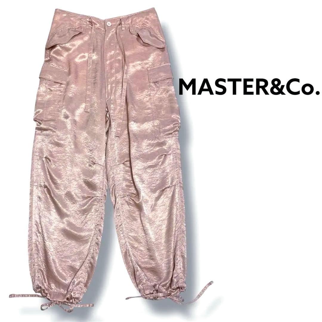 MASTER&Co. マッハゴーゴー　 ピンク　サテンカーゴパンツ フリーサイズ GANNI（ガニー） パンツ Washed Satin Pocket Pants F9225 F8557 6676