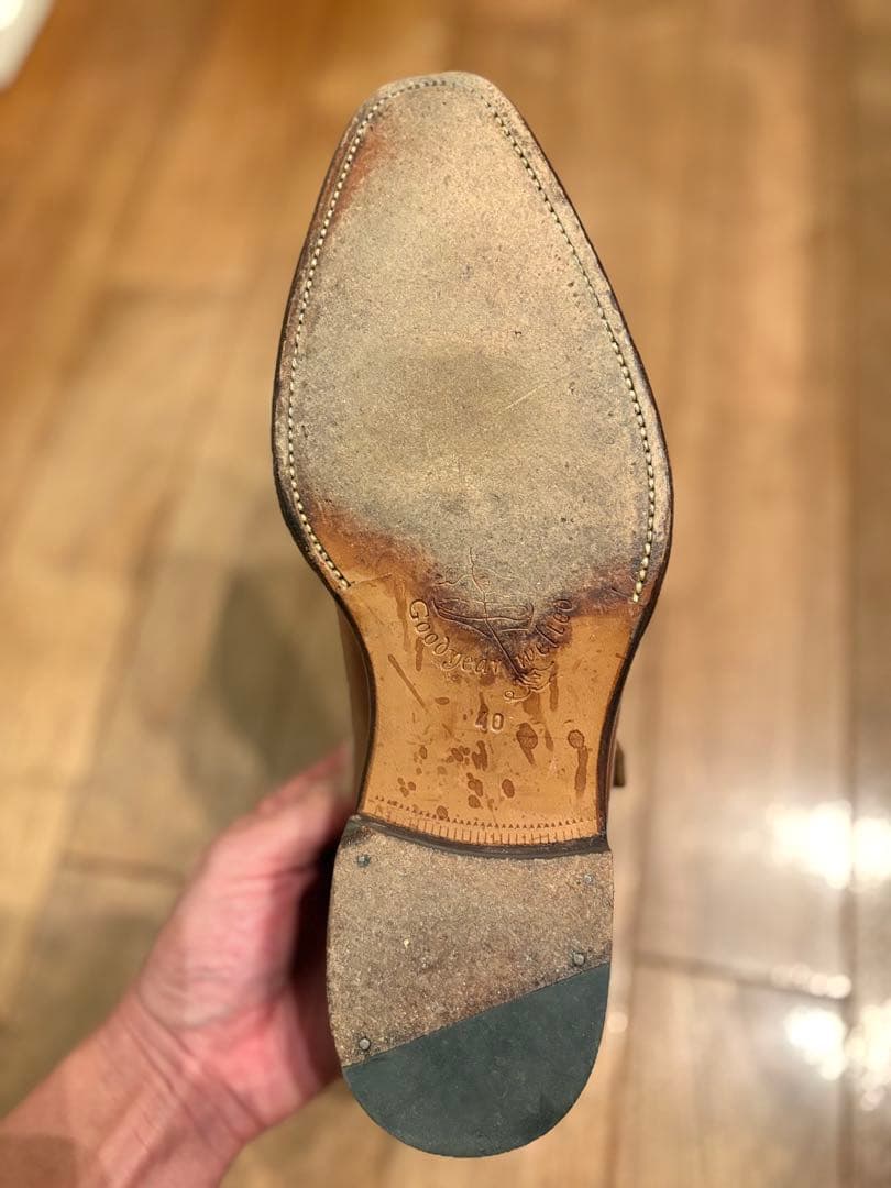 ジャランスリワヤ 革靴 メダリオン プレーントゥ ブラウン 25cm - メルカリ