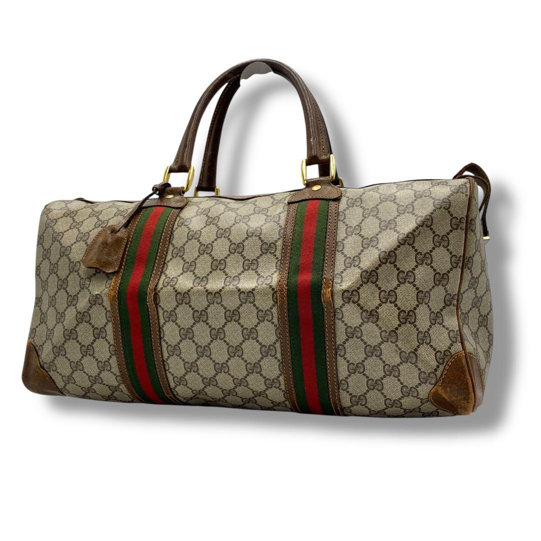 良品 GUCCI OLD シェリーライン ビンテージ ボストンバッグ バッグ GUCCI オールドグッチ ミニボストンバッグ シェリーライン