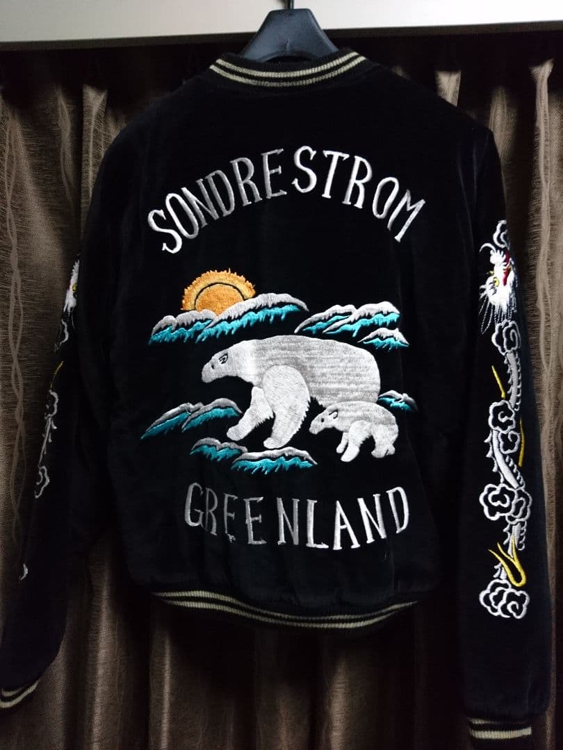 テーラー東洋 別珍スカジャン グリーンランド白熊 M アラスカ - メルカリ