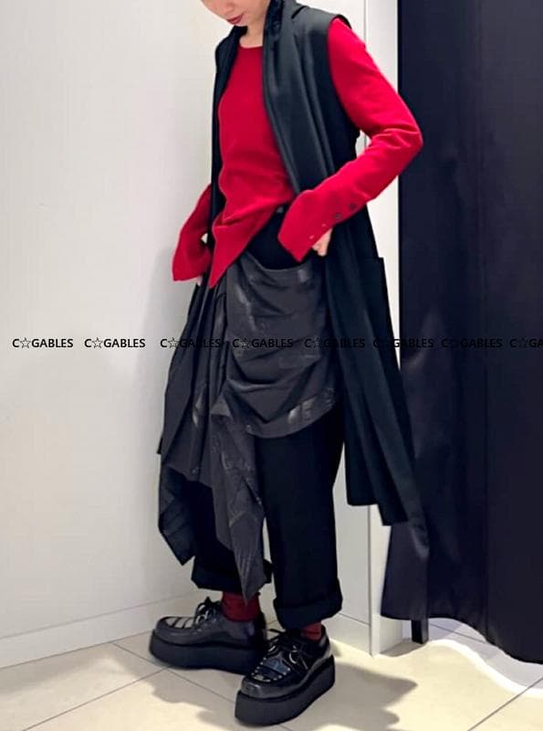 LIMI feu リミフゥ 定番商品 ウールギャバジンベスト ヨウジヤマモト