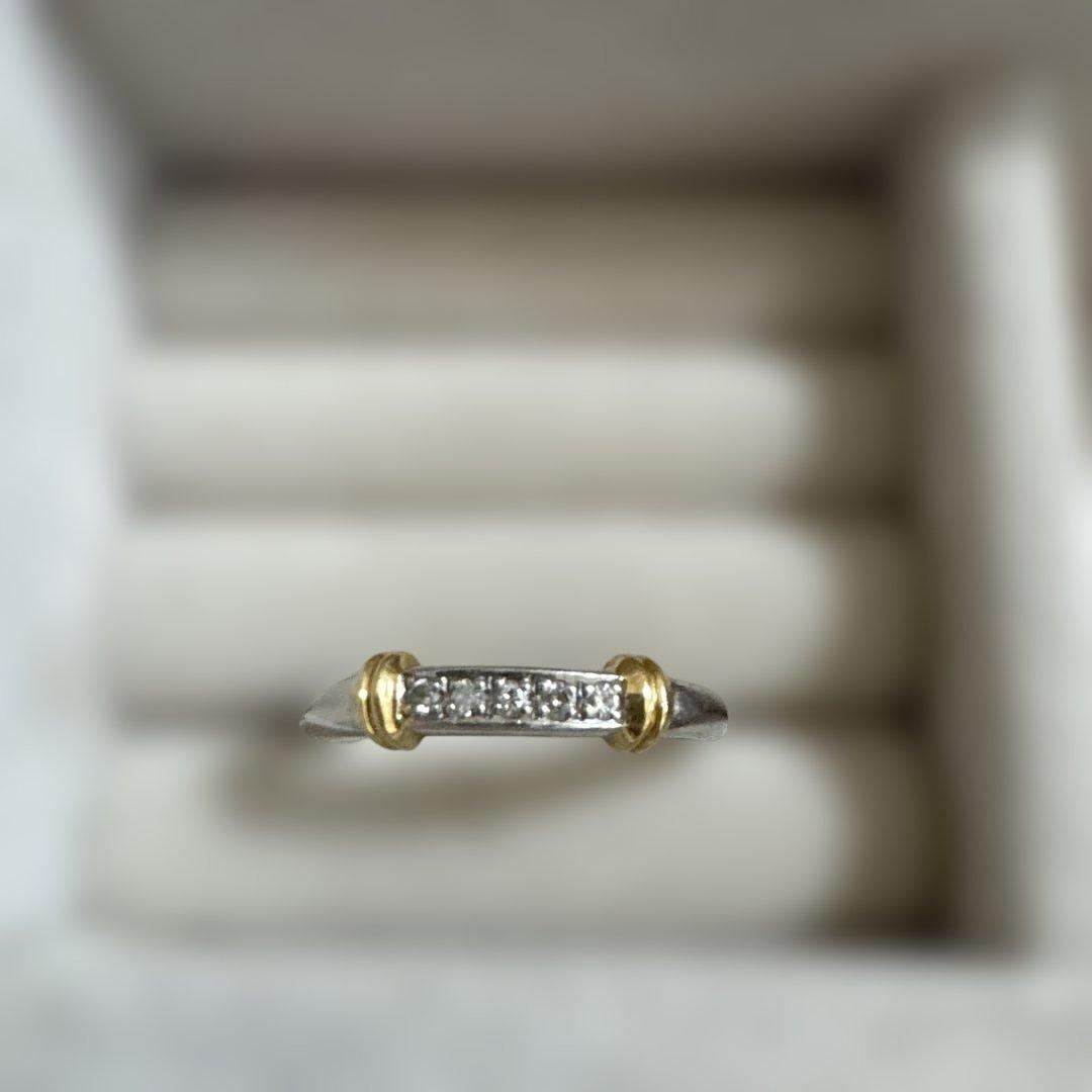 プラチナ×ゴールド×ダイヤ リング 13号 ダイヤ リング | プラチナ950/K18イエローゴールド(Pt950/K18YG