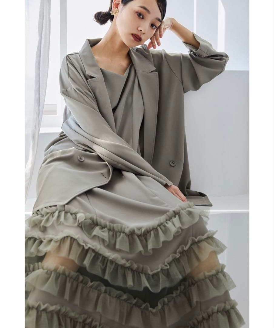 新品】niana トランスペアレントヘムセットアップドレス Mサイズ