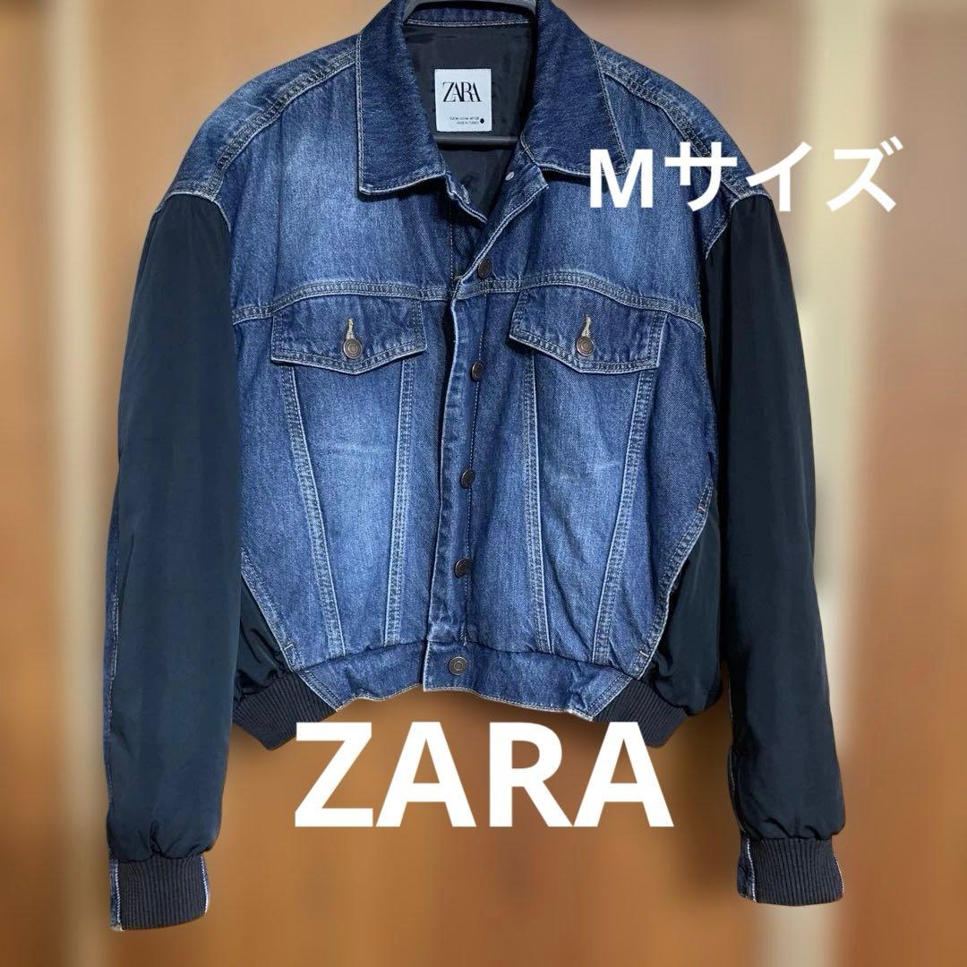 ZARAコントラスト デニムボンバージャケット Mサイズ - メルカリ