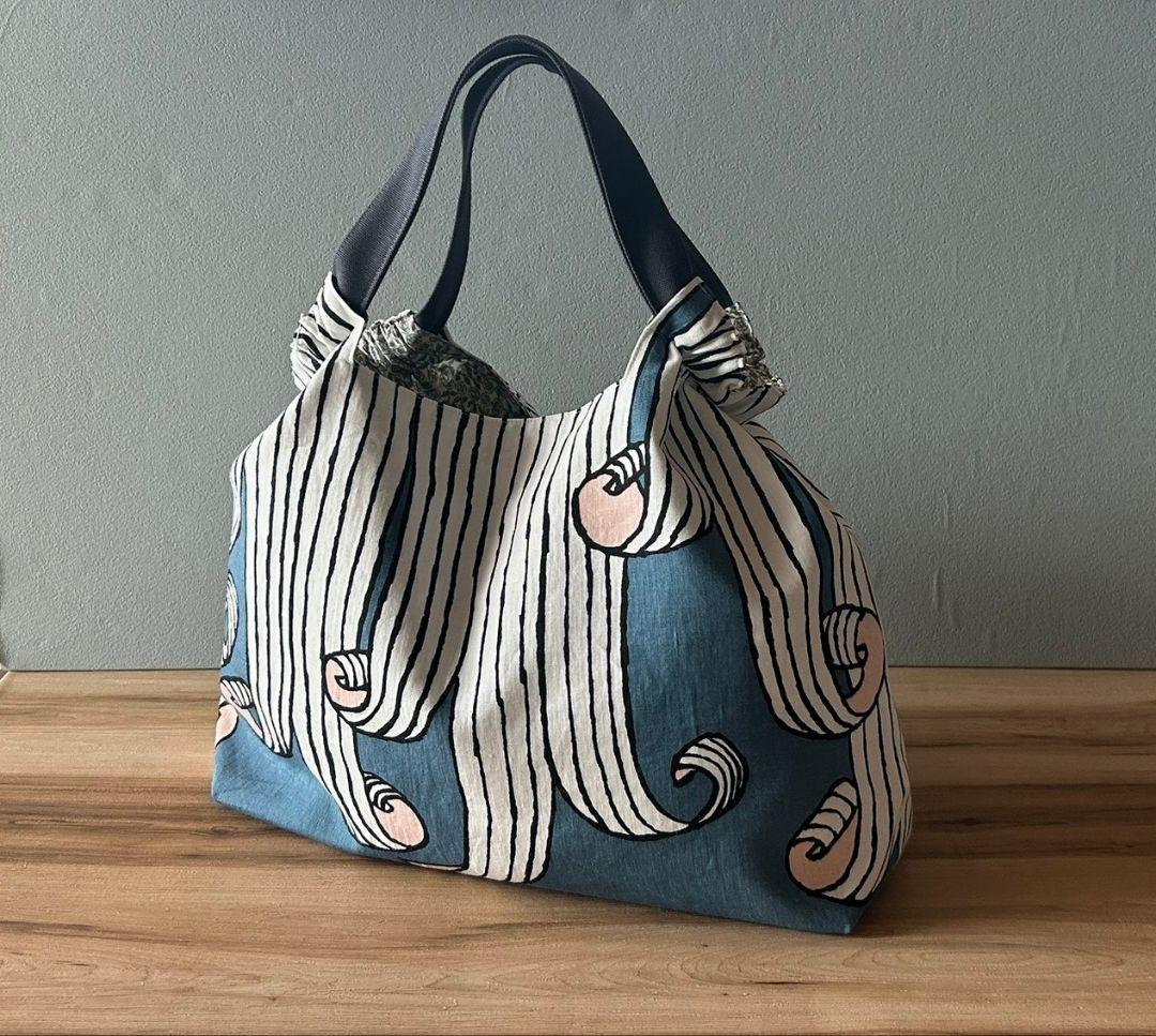 【プラム堂∬様オーダー】ミナペルホネンハンドメイドシャーリングバッグ プラム堂∬様オーダーミナペルホネンハンドメイドシャーリングバッグ