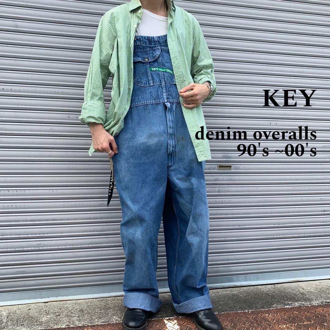 key 90年代 00年代 オーバーオール デニム 古着 ヴィンテージ - メルカリ