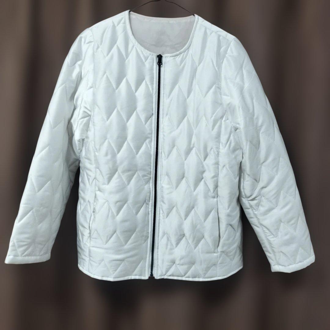 ホワイト キルティングジャケット - Discort ホワイト キルティング