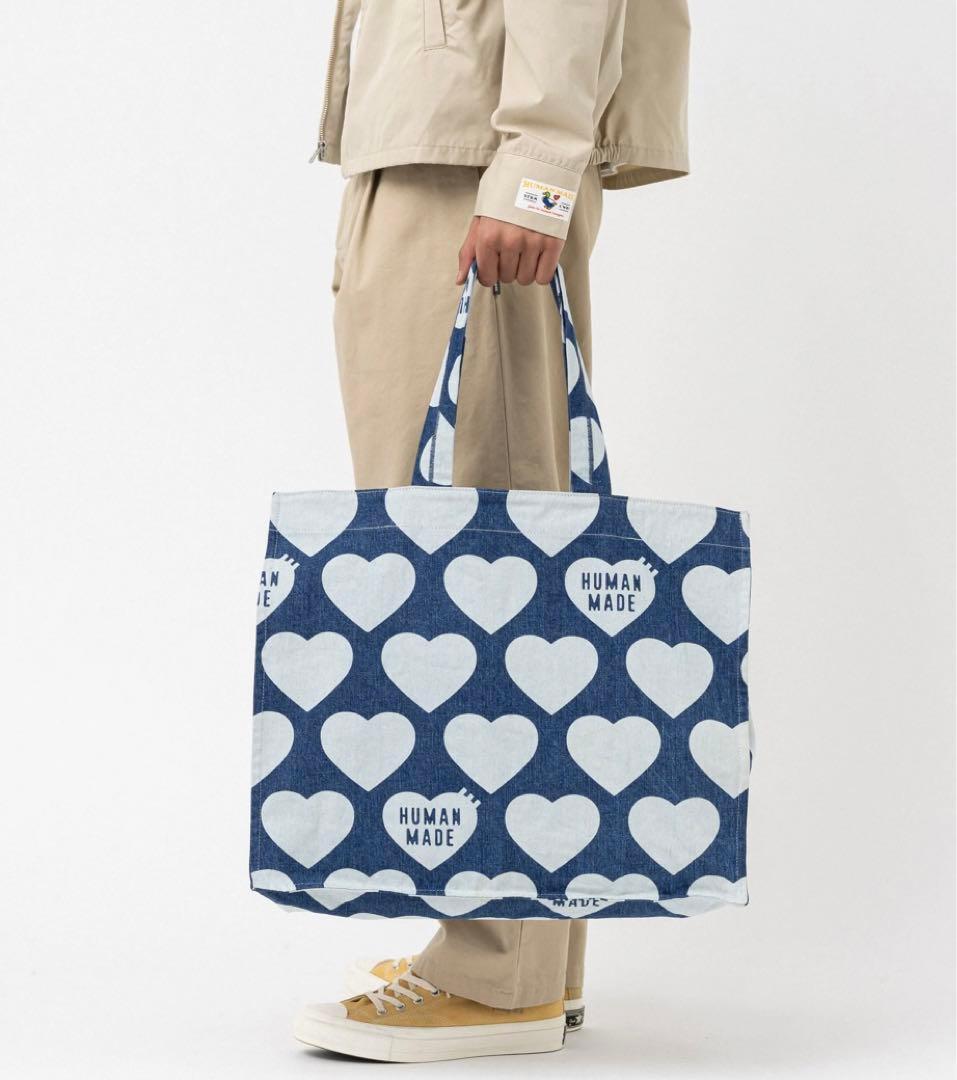 HUMAN MADE ハート柄トートバッグ - メルカリ