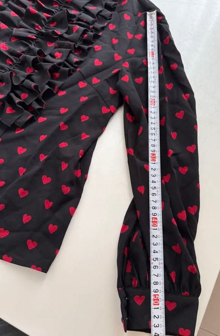 超美品 LOULOUWILLOUGHBY ハート柄フリルブラウス サイズ2 - メルカリ