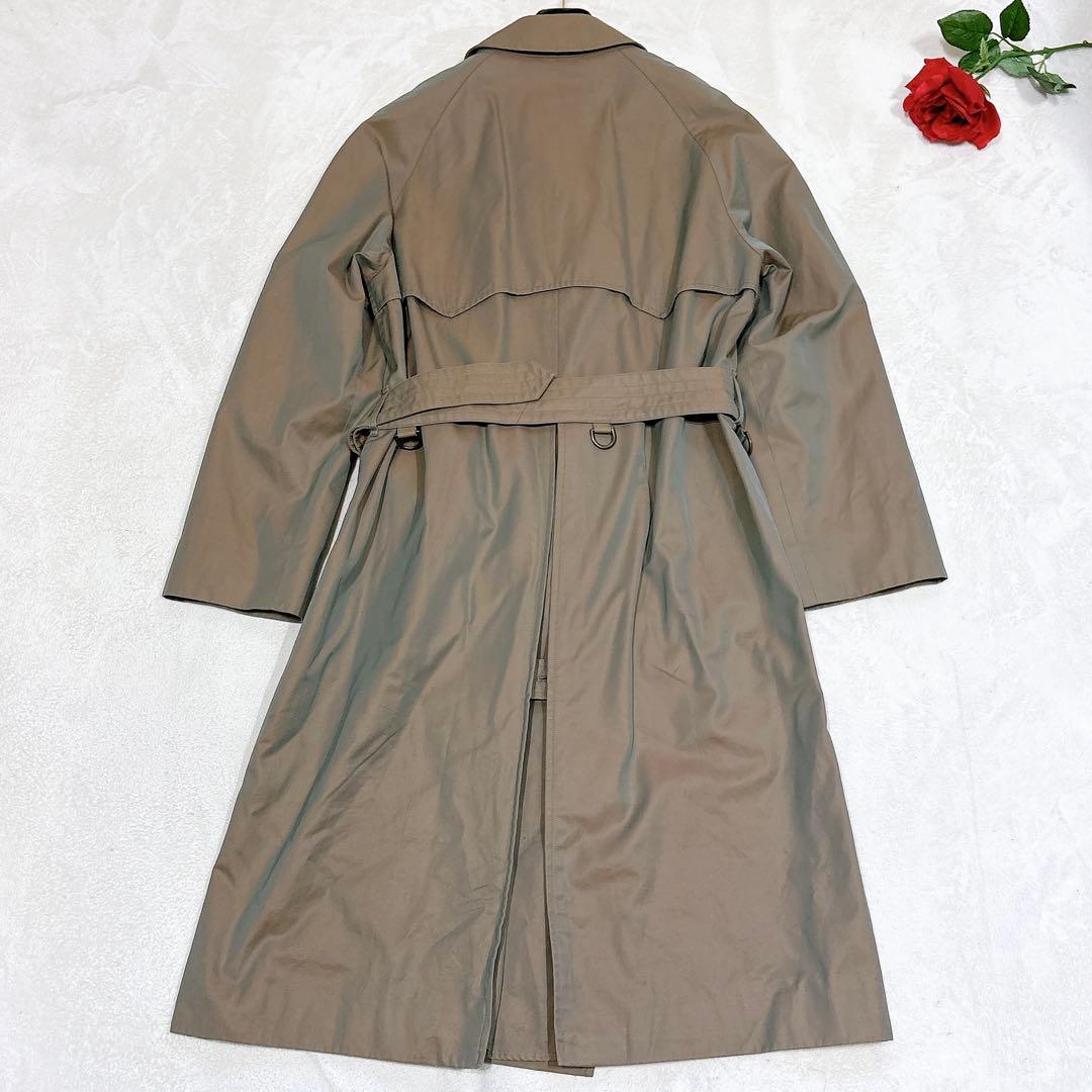 新品同様✨ アクアスキュータム トレンチコート 玉虫色 メンズ ロング