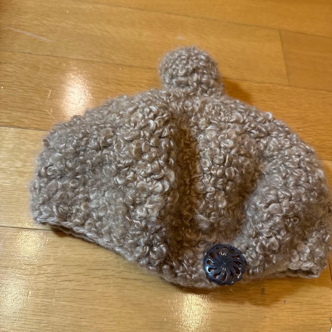 レア新品ミナ・ペルホネン✖️hitomi shinoyamaポンポン付きベレー帽 drop-kaitori_ha10-2311-29