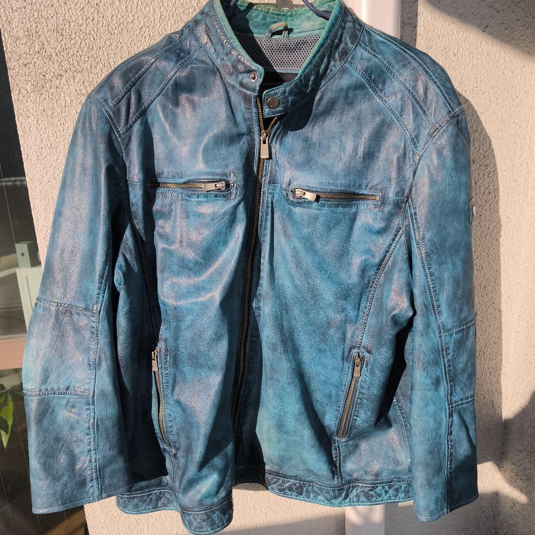LLOYD ダークブルー シングルライダースジャケット | Shop at Mercari