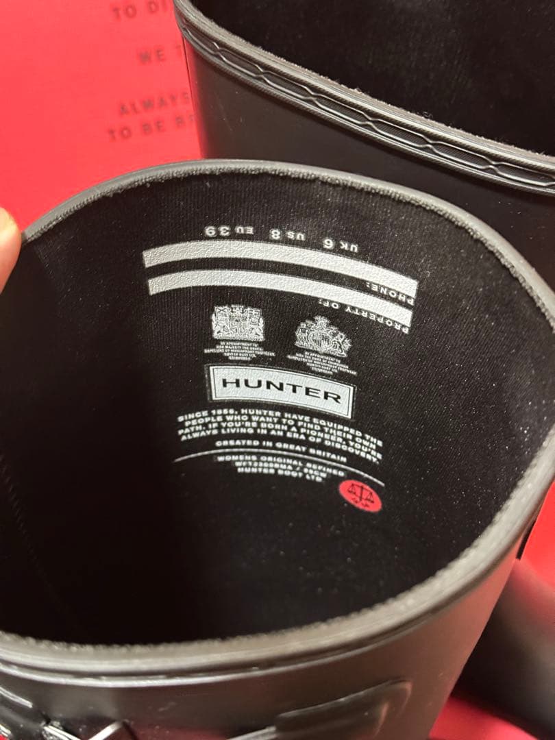 HUNTER レディース リファインド トール レインブーツ 24.5cm