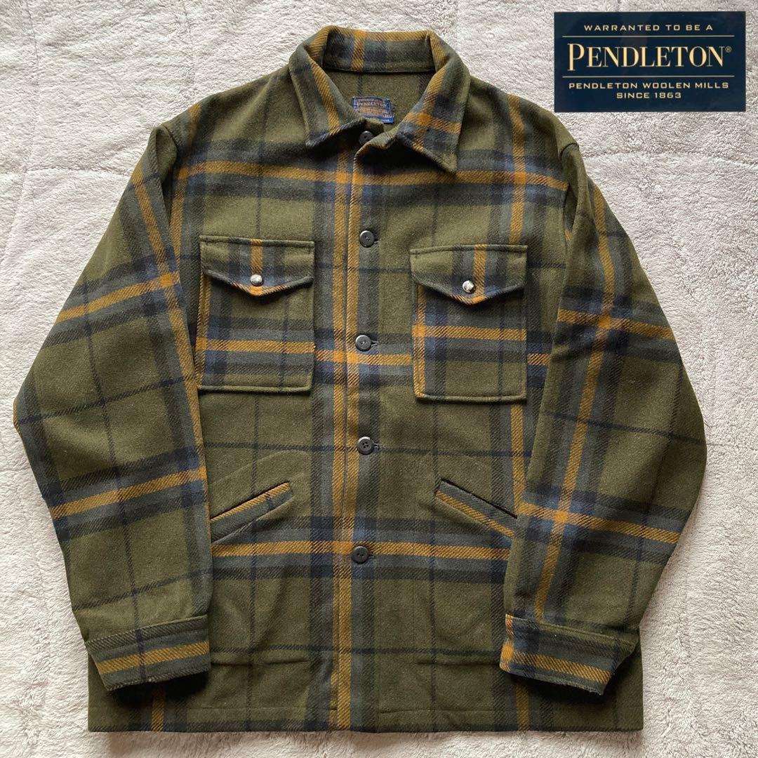 60s ビンテージ USA製 ペンドルトン チェック ウールシャツジャケット