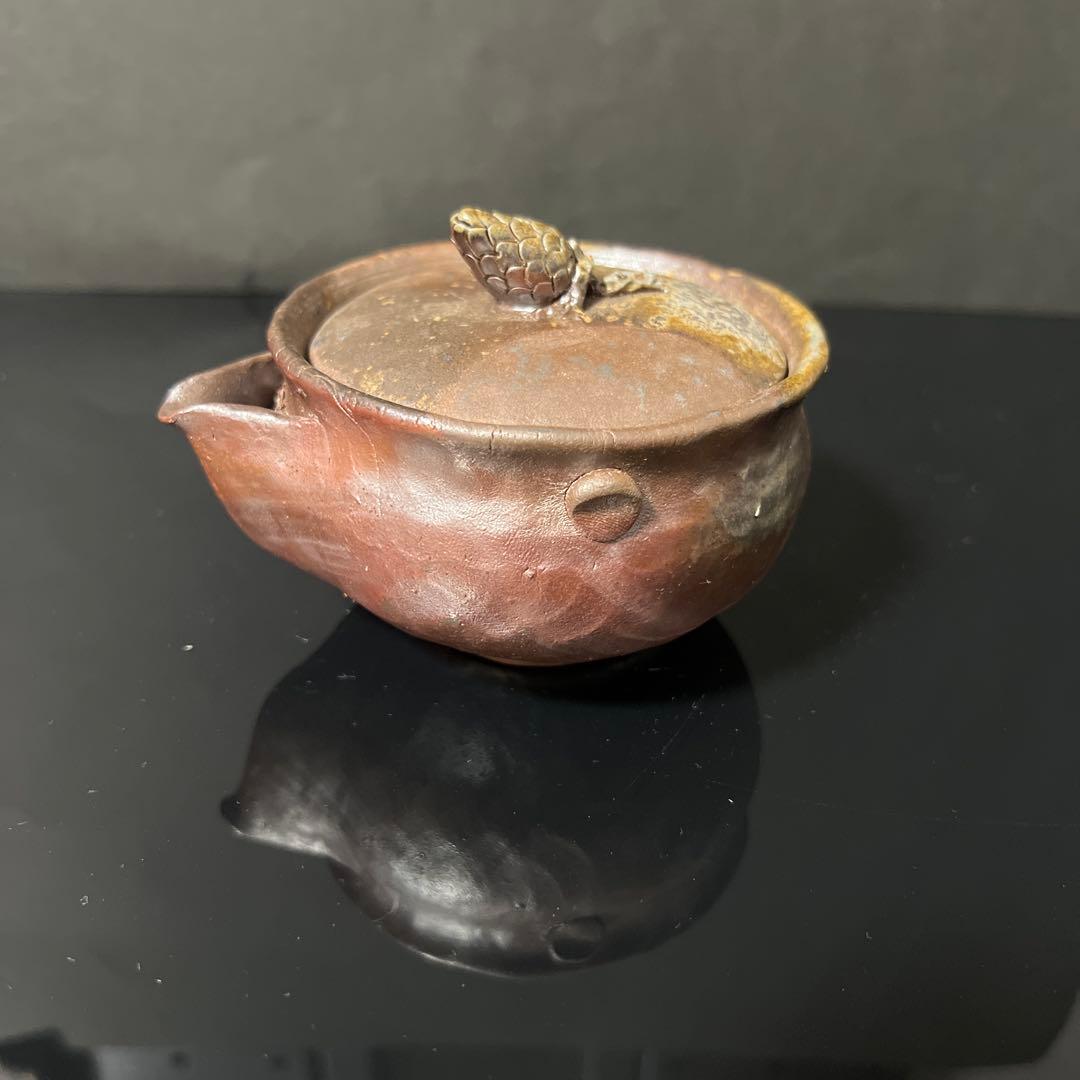 備前焼　宝瓶　茶器　手捻り急須 備前焼宝瓶 急須 宝瓶 - Sazen Tea