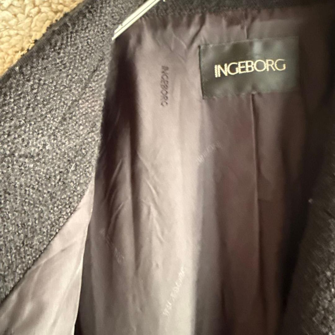 《美品★》INGEBORG インゲボルグ　ツイード　バイカラージャケット　ダブル
