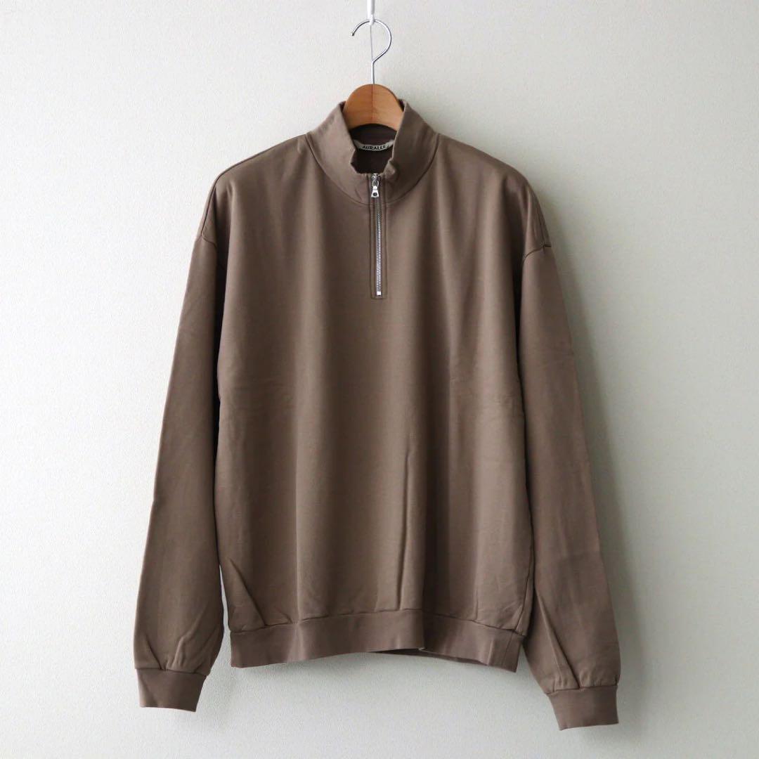 トップス ELASTIC HIGH GAUGE SWEAT HALF ZIP 4 AURALEE ELASTIC HIGH GAUGE SWEAT HALF ZIP P/O – Chum!