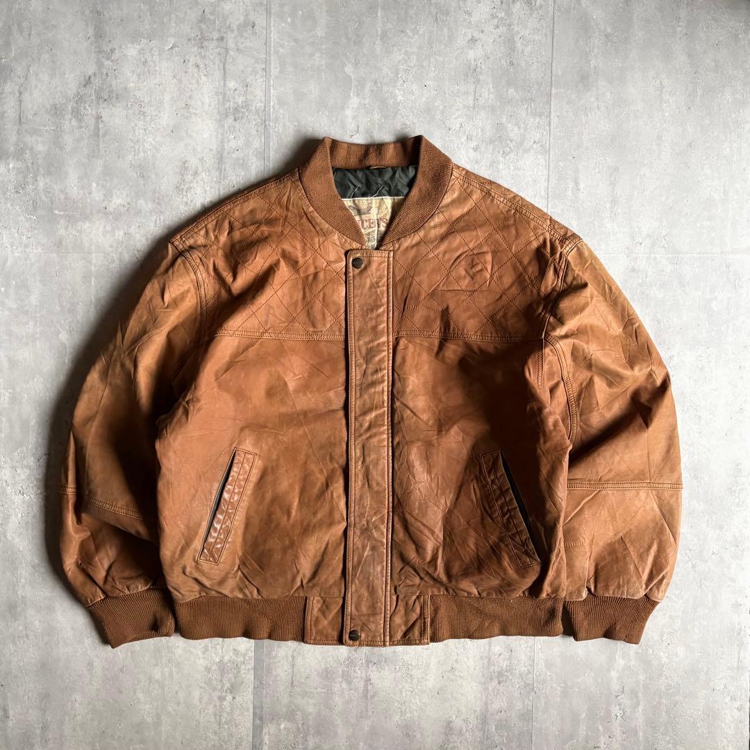 90s vintage】ボンバージャケット フライトジャケット 短丈 本革