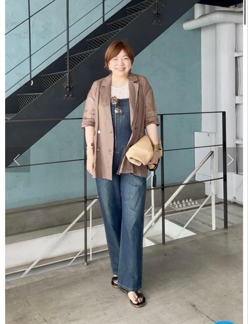 リヴドロワ デニムサロペット ウエストベルト付き 36サイズ - メルカリ