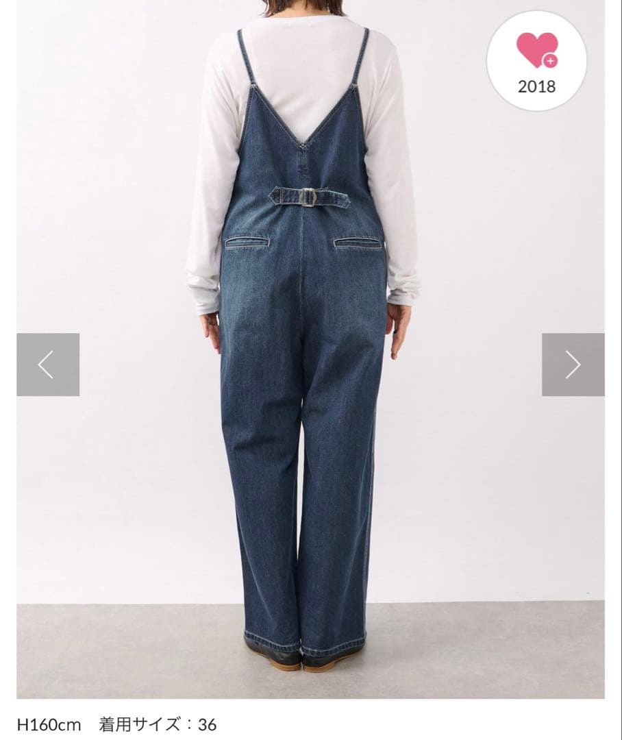 リヴドロワ デニムサロペット ウエストベルト付き 36サイズ - メルカリ