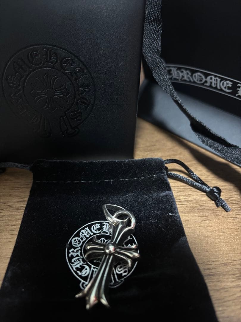 Chrom hearts クロスペンダント CHROME HEARTS ダブル CHクロス ペンダントトップ スモール シルバー