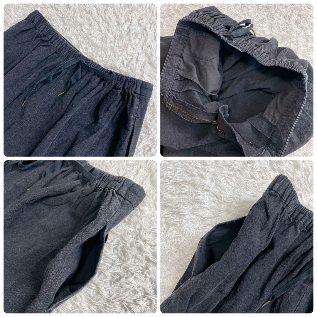 ビアズリー 花 刺繍 バギー リネン ガウチョ パンツ - メルカリ