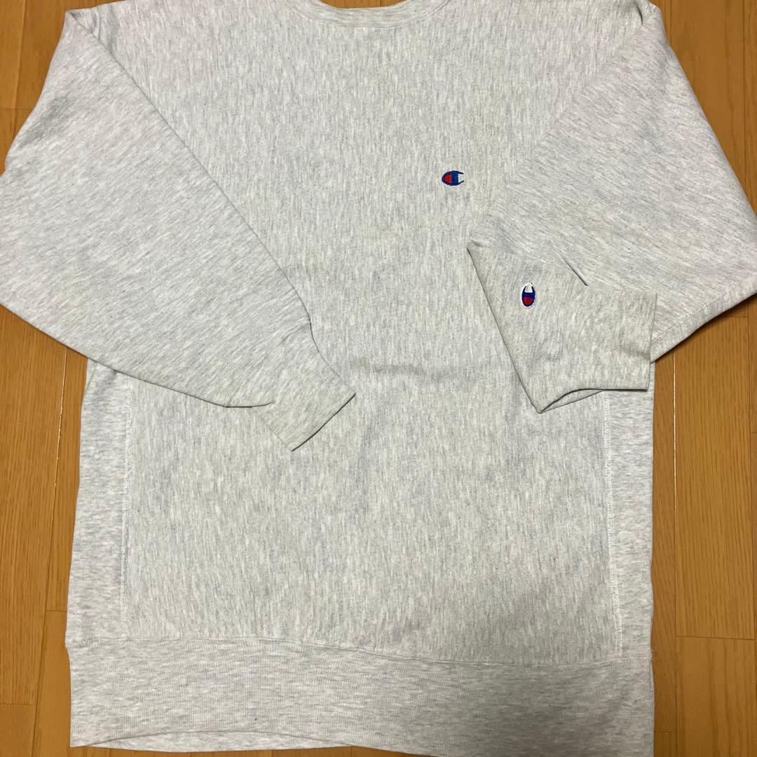 チャンピオン　リバースウィーブ　90s XXL 刺繍タグ　目あり　無地 希少】目無しブラック 90s 無地 リバースウィーブ XXL USA製