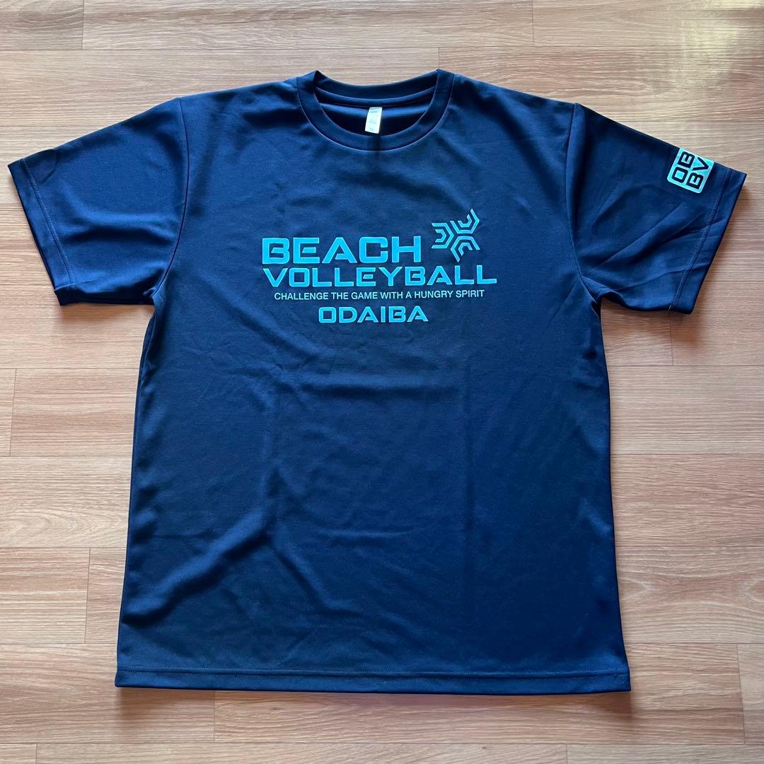 ビーチバレー バレーボール tシャツ ネイビー xl ll お台場ビーチ
