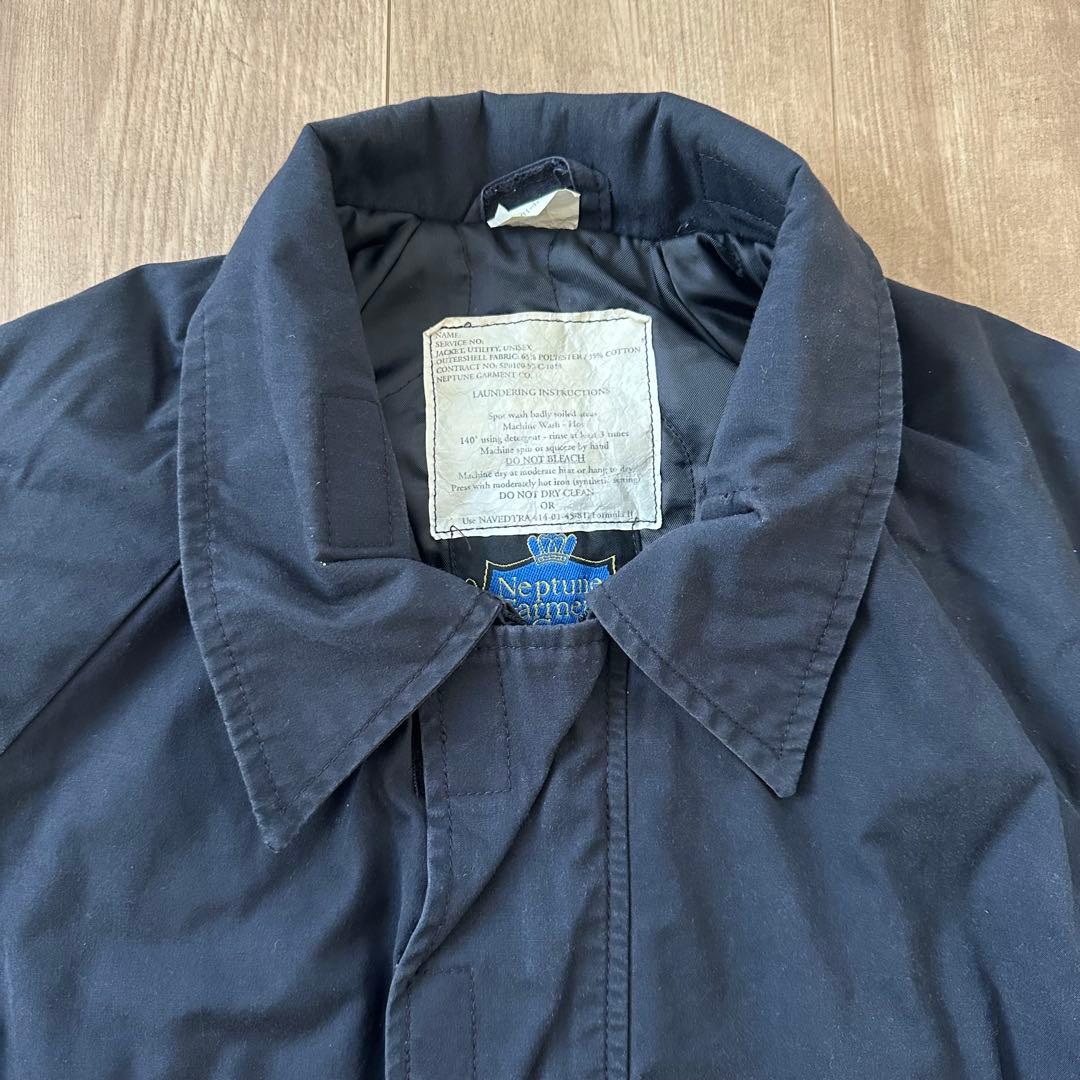 【状態良好】97s U.S.NAVY UTILITY JACEKT ブラック L