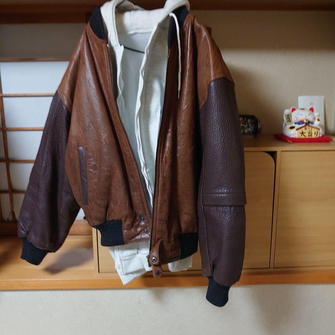 90s 希少✨️インターメッツォ ラムレザー ボンバージャケット