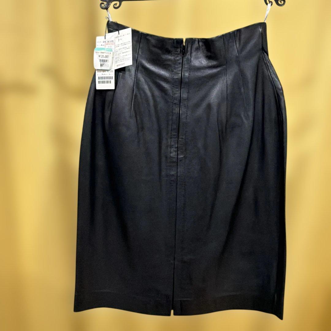 Christian Dior ブラックレザータイトスカート - メルカリ
