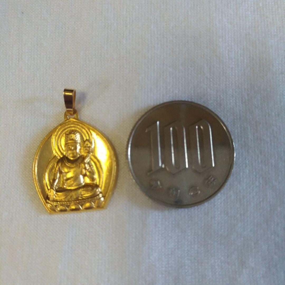 K18。K24。虚空蔵菩薩。18金。純金。ペンダント。仏像。仏教。中古。5.3g