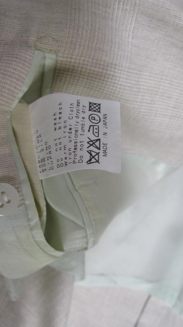 リングヂャケット リネンシルク ウィンドペン テーラードジャケット44