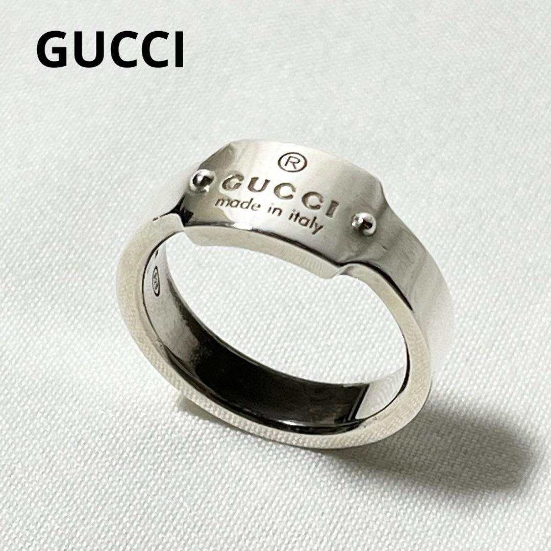 GUCCI グッチ 指輪 シルバーリング 17号 SV925 ロゴリング - メルカリ