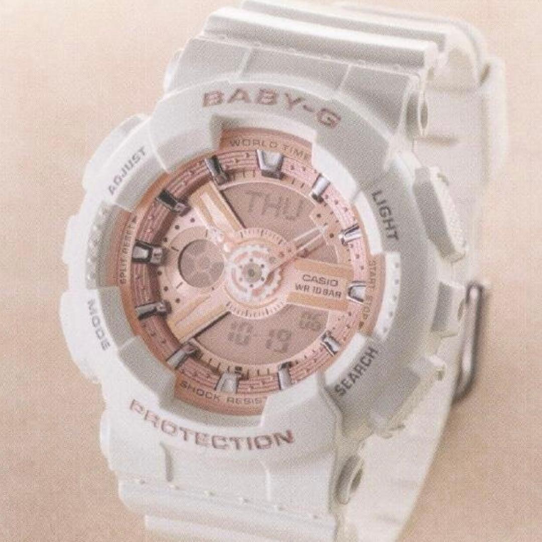 yutti> CASIO デジタル腕時計 5338 ホワイト BABY-G Baby-G - カシオ ベビーG Baby-G 5338 ホワイト×シルバーの通販 by