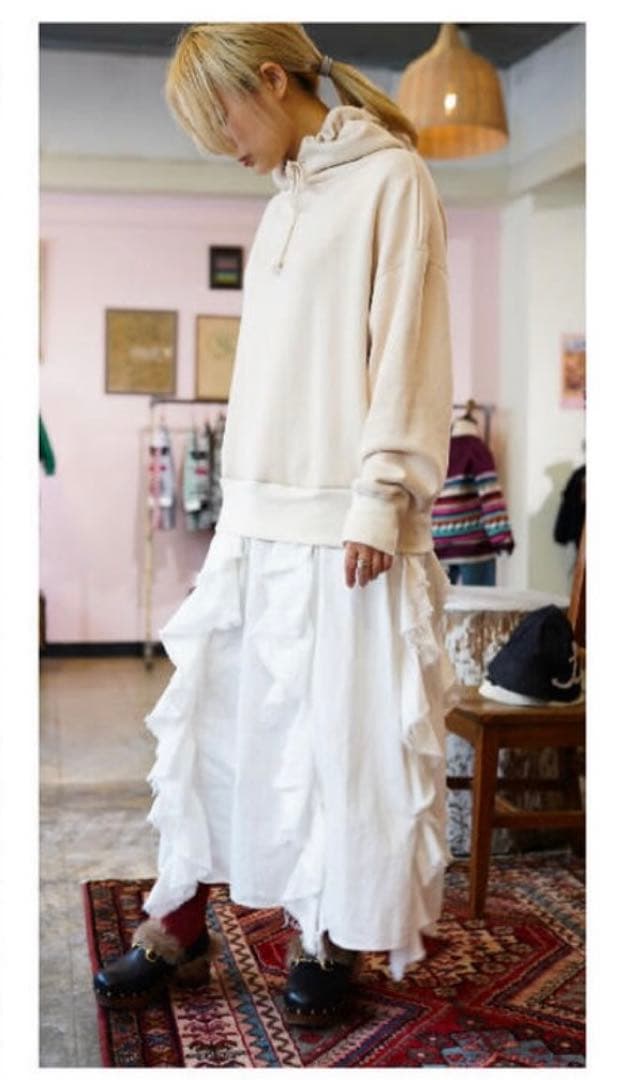 ゴートゥーハリウッド ユラユラドッキングワンピース 白 オフホワイト