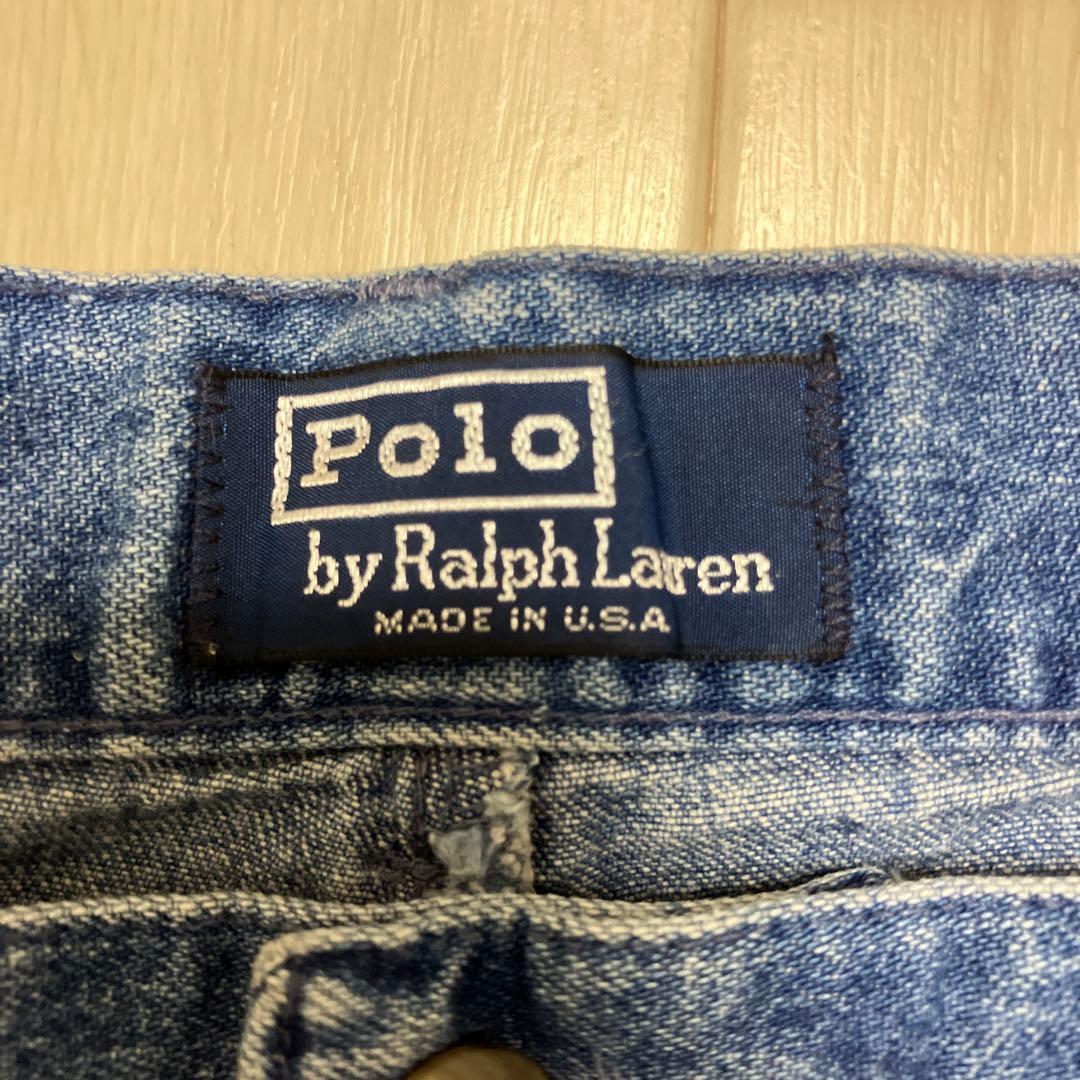 90s ラルフローレン デニムスラックス USA製 ポロチノ W34 L30 - メルカリ