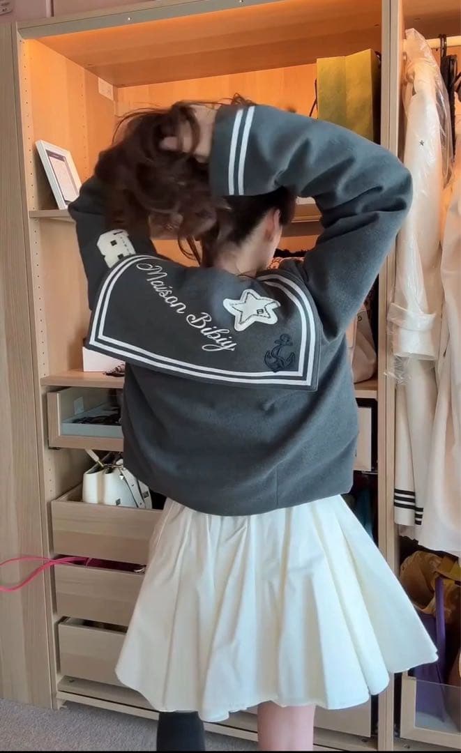 新品未使用】Bibiy. セーラー襟ジャケット ダウンショートコート