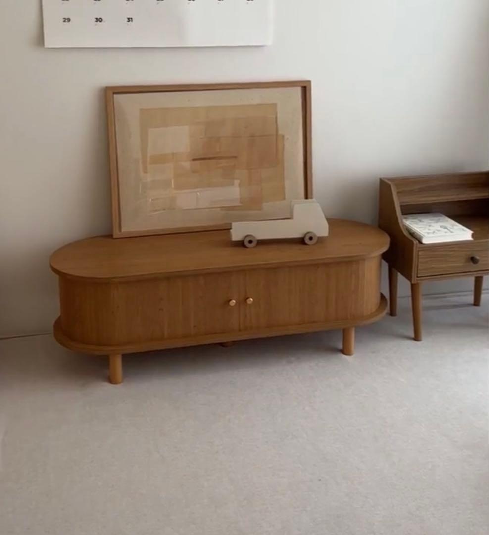 poproom 蛇腹ウッドテレビボード poproom 蛇腹ウッドテレビボード - メルカリ