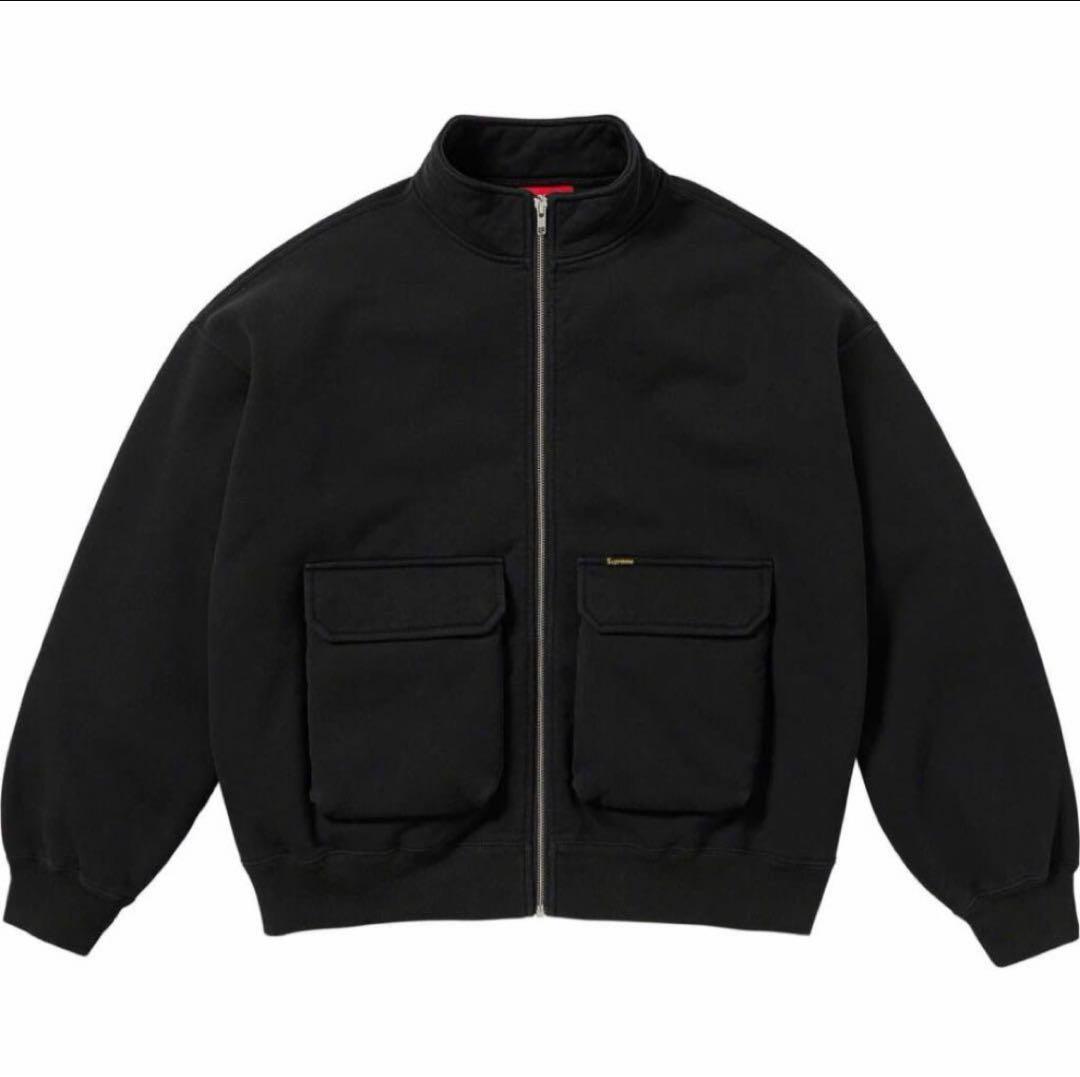 supreme cargo pocket zip up sweatshirt - メルカリ
