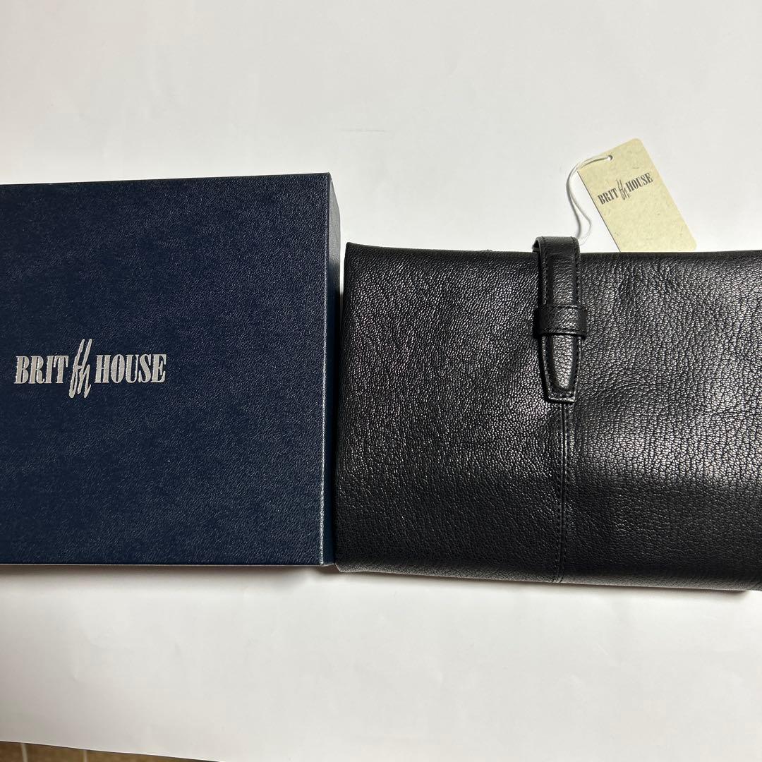 BRIT HOUSE ブラック 山羊革システム手帳カバー - メルカリ