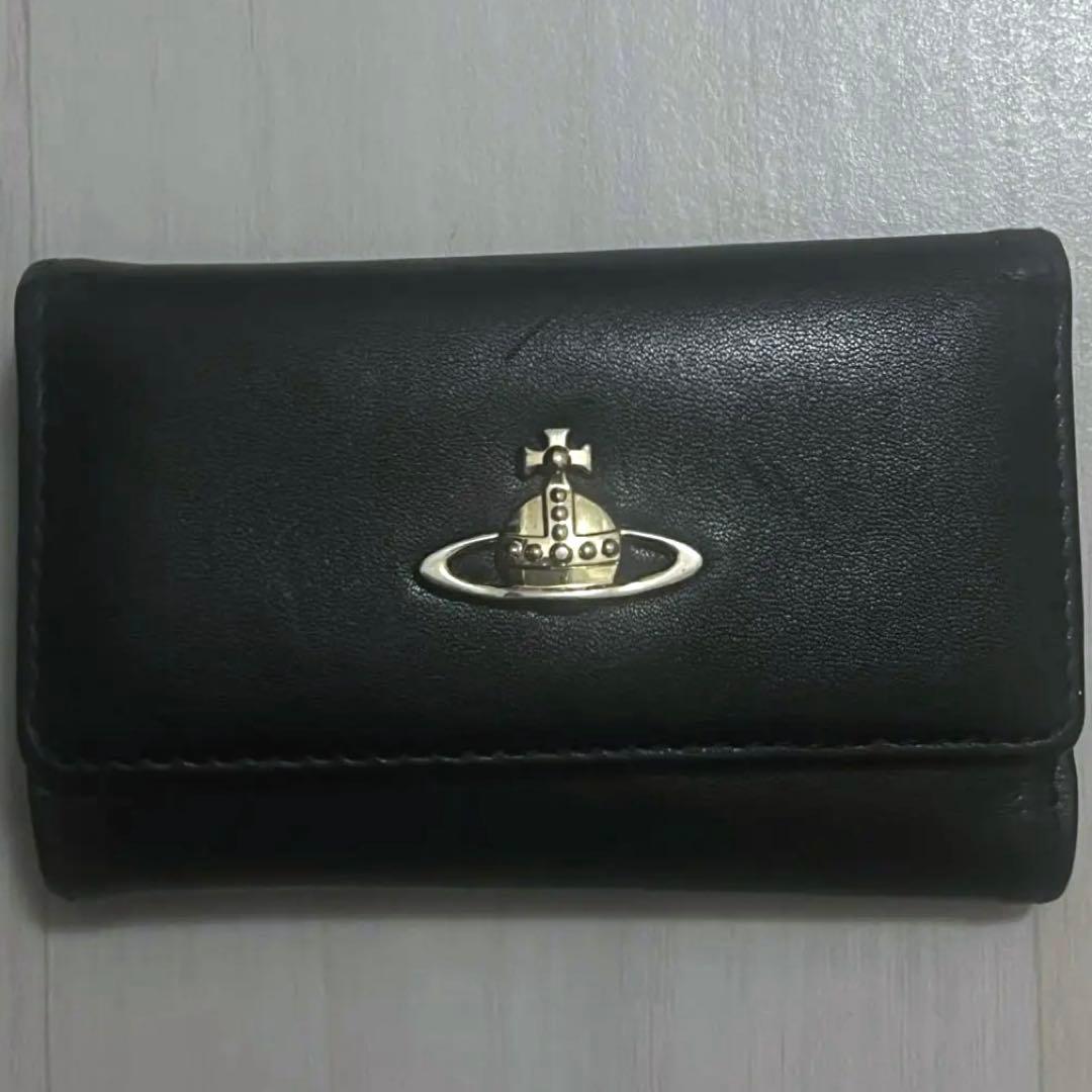Vivienne westwood 黒 レザーキーケース - メルカリ