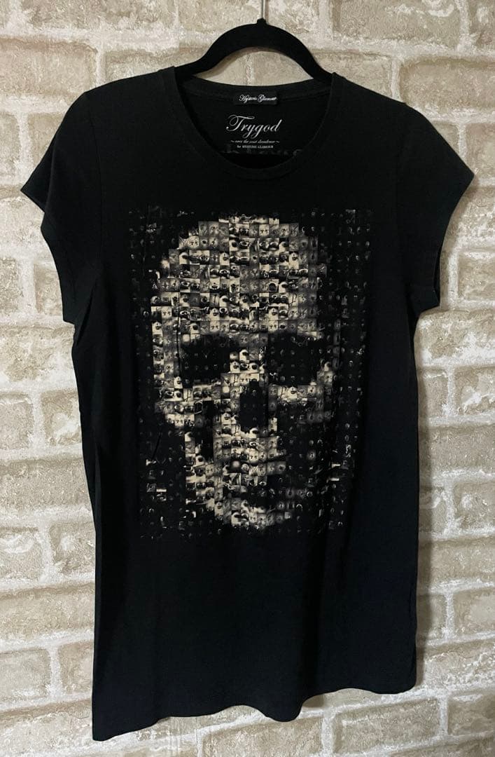 ヒステリックグラマー レディースF Tシャツ TRYGOD別注 スカル ドクロ