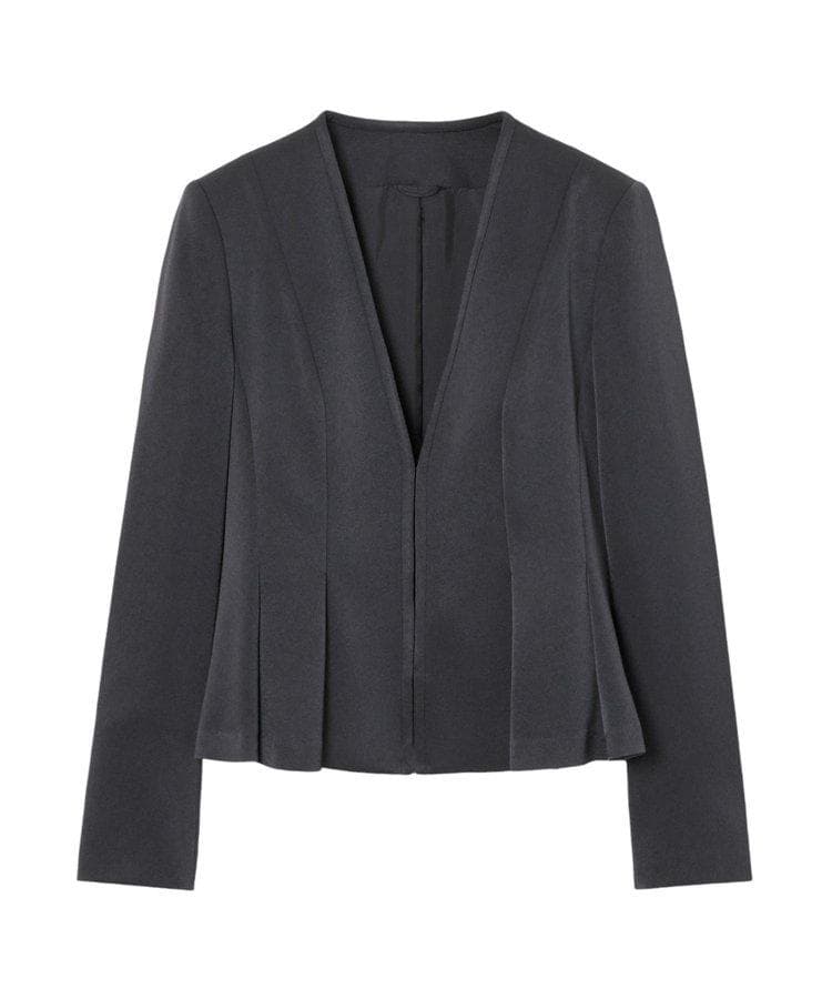 美品】25ss ANAYI アナイトリアセサテンタックペプラム ジャケット